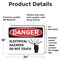 Signmission Electrical Hazards Do Not Touch Danger Sign, Vinyl Decal, 24in W x 18in L, 2PK OS-2PACK-DS-D-1824-L-19342 - alternate 6
